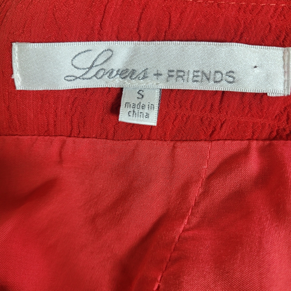 Revolve Lovers + Friends Brooke Cherry Red Ruched Slit Midi Skirt Small - Picture 8 of 10